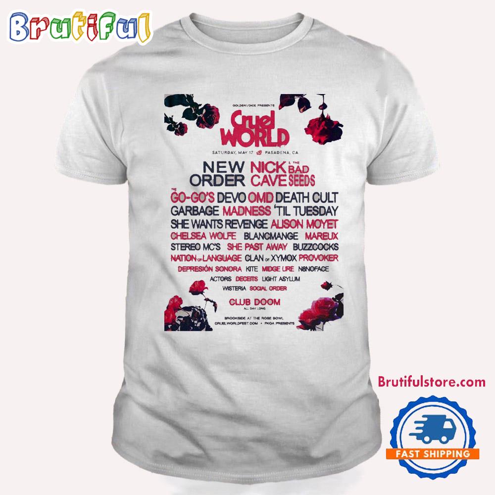 Cruel World Brookside At The Rose Bowl Pasadena, CA May 17 2024 Tour T Shirt