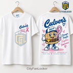 Culver’s Breast Cancer Awareness Mascot White Shirt