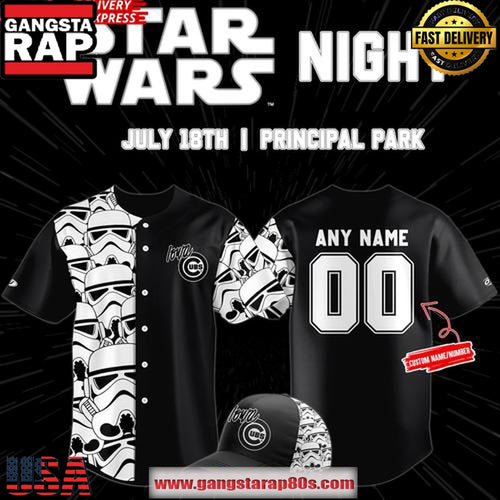 Custom Iowa Chicago Cubs Star Wars Night 2025 Baseball Jersey Shirt