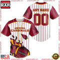 NFL Custom Name Number Arizona Cardinals Baseball Jersey Shirt