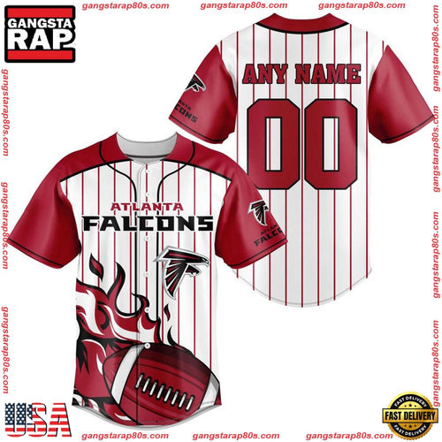 NFL Custom Name Number Atlanta Falcons Baseball Jersey Shirt