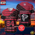 NFL Custom Name Number Atlanta Falcons American Flag New Design Baseball Jersey Shirt