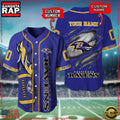 NFL Custom Name Number Baltimore Ravens Football Team Baseball Jersey Shirt