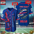 NFL Custom Name Number Buffalo Bills Football Team Baseball Jersey Shirt