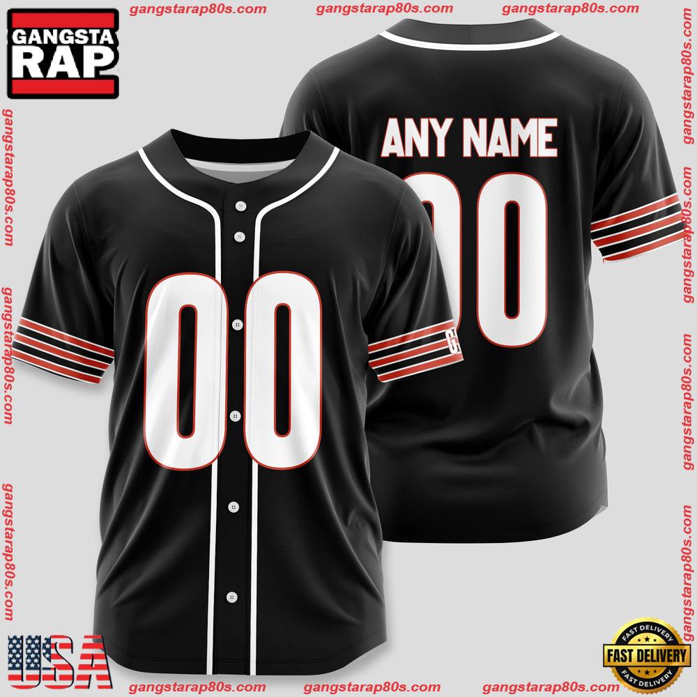 NFL Custom Name Number Chicago Bears Team Baseball Jersey Shirt