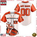 NFL Custom Name Number Cincinnati Bengals Baseball Jersey Shirt