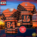 NFL Custom Name Number Cincinnati Bengals American Flag New Design Baseball Jersey Shirt