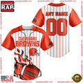 NFL Custom Name Number Cleveland Browns Baseball Jersey Shirt