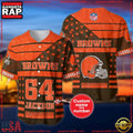 NFL Custom Name Number Cleveland Browns American Flag New Design Baseball Jersey Shirt