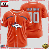 NFL Custom Name Number Denver Broncos Sport Baseball Jersey Shirt