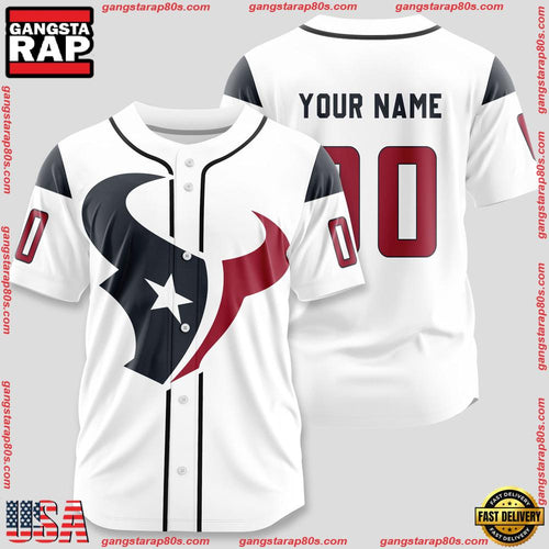 NFL Custom Name Number Houston Texans 2 Sport Baseball Jersey Shirt