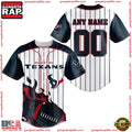 NFL Custom Name Number Houston Texans Baseball Jersey Shirt