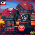 NFL Custom Name Number Houston Texans American Flag New Design Baseball Jersey Shirt