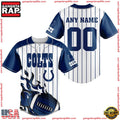 NFL Custom Name Number Indianapolis Colts Baseball Jersey Shirt