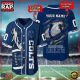 NFL Custom Name Number Indianapolis Colts Football Team Baseball Jersey Shirt