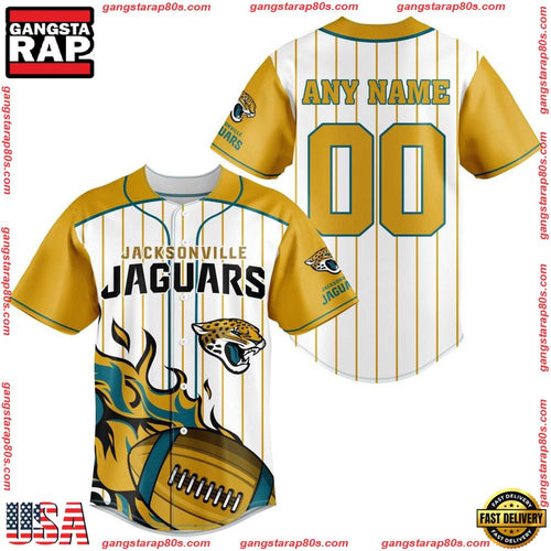 NFL Custom Name Number Jacksonville Jaguars Baseball Jersey Shirt