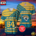 NFL Custom Name Number Jacksonville Jaguars American Flag New Design Baseball Jersey Shirt