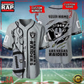 NFL Custom Name Number Las Vegas Raiders Football Team Baseball Jersey Shirt