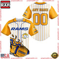 NFL Custom Name Number Los Angeles Rams Baseball Jersey Shirt