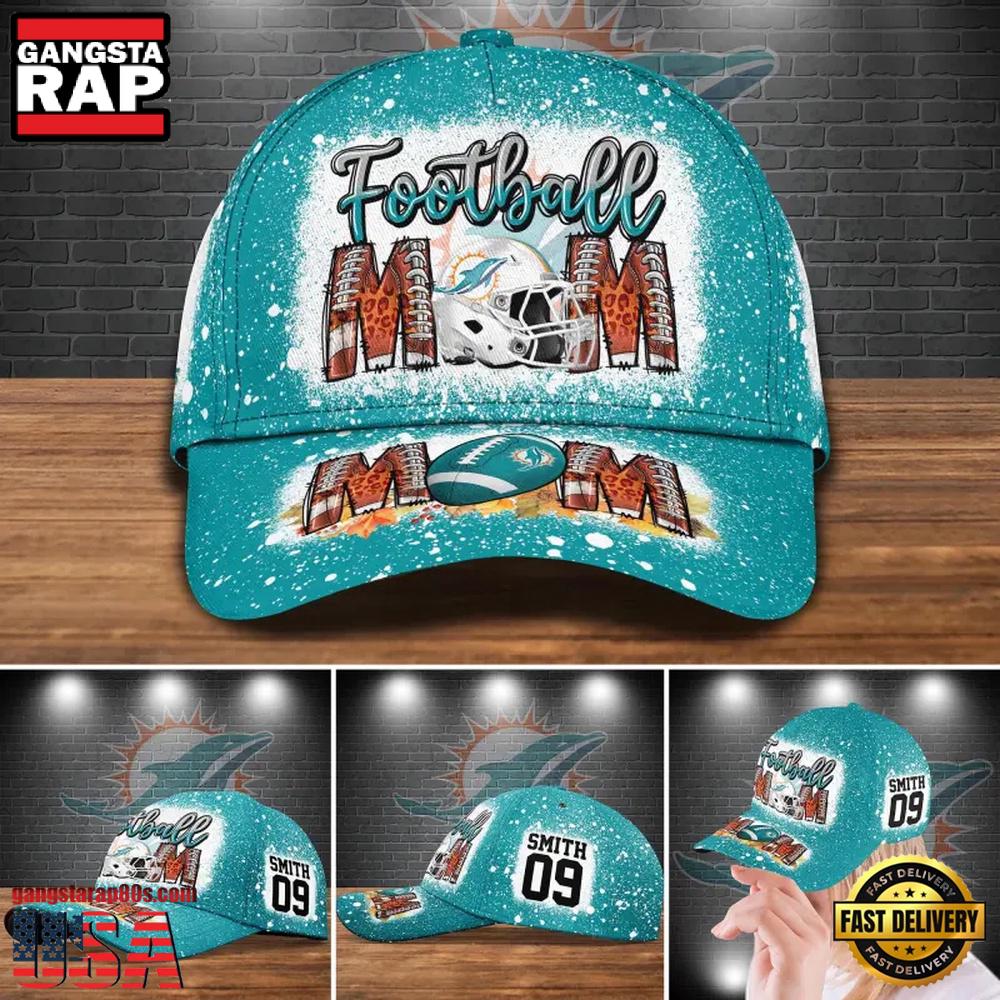 NFL Custom Name And Number Miami Dolphins Football Mom Baseball Cap
