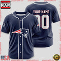 NFL Custom Name Number New England Patriots Sport Baseball Jersey Shirt