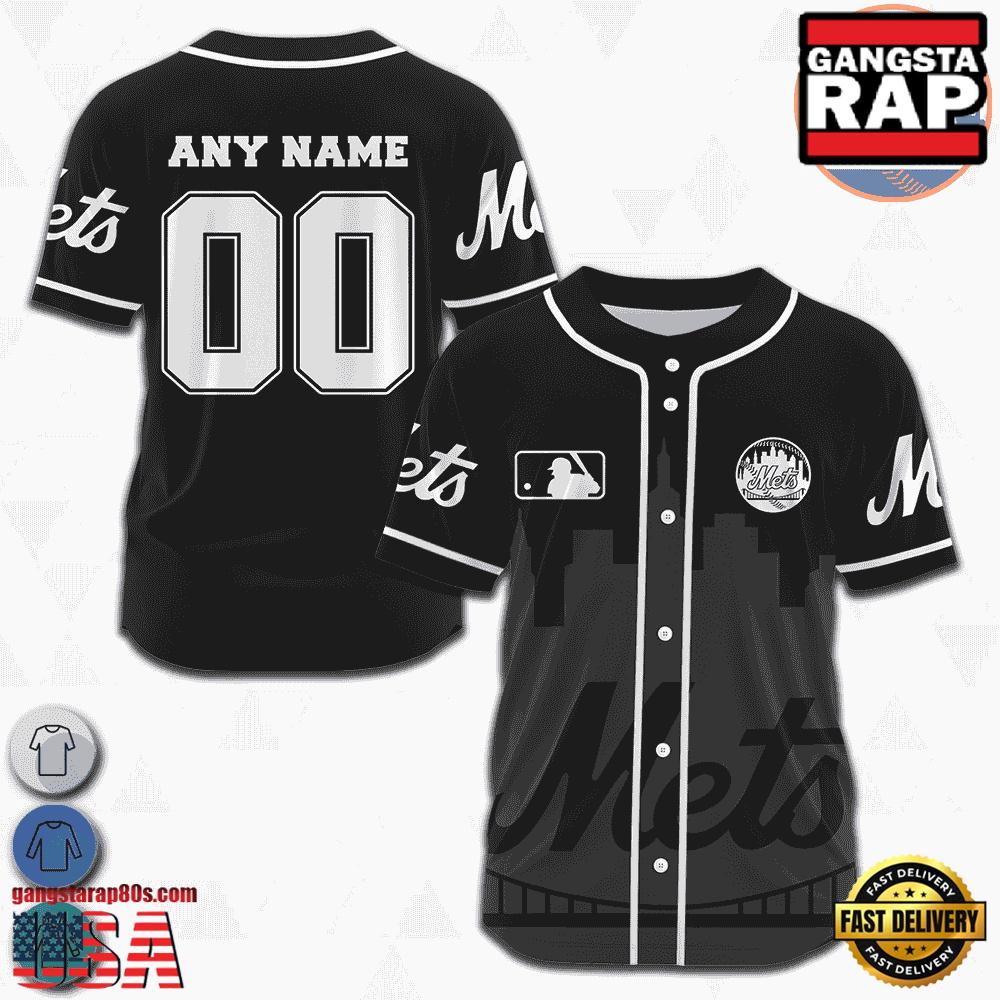 MLB Custom Name Number New York Mets Team Logo Design Baseball Jersey