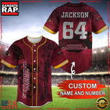 NFL Custom Name NumberArizona Cardinals Baseball Jersey Shirt