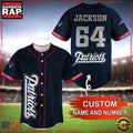 NFL Custom Name Number New England Patriots Baseball Jersey Shirt