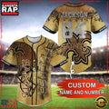 NFL Custom Name Number New Orleans Saints Baseball Jersey Shirt