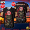 NFL Custom Name Number San Francisco 49ers Skull Baseball Jersey Shirt