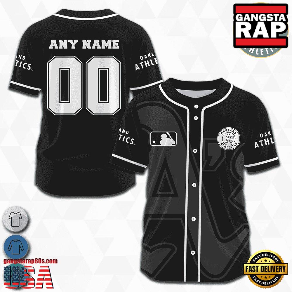 MLB Custom Name Number Oakland Athletics Team Logo Design Baseball Jersey