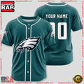 NFL Custom Name Number Philadelphia Eagles Sport Baseball Jersey Shirt