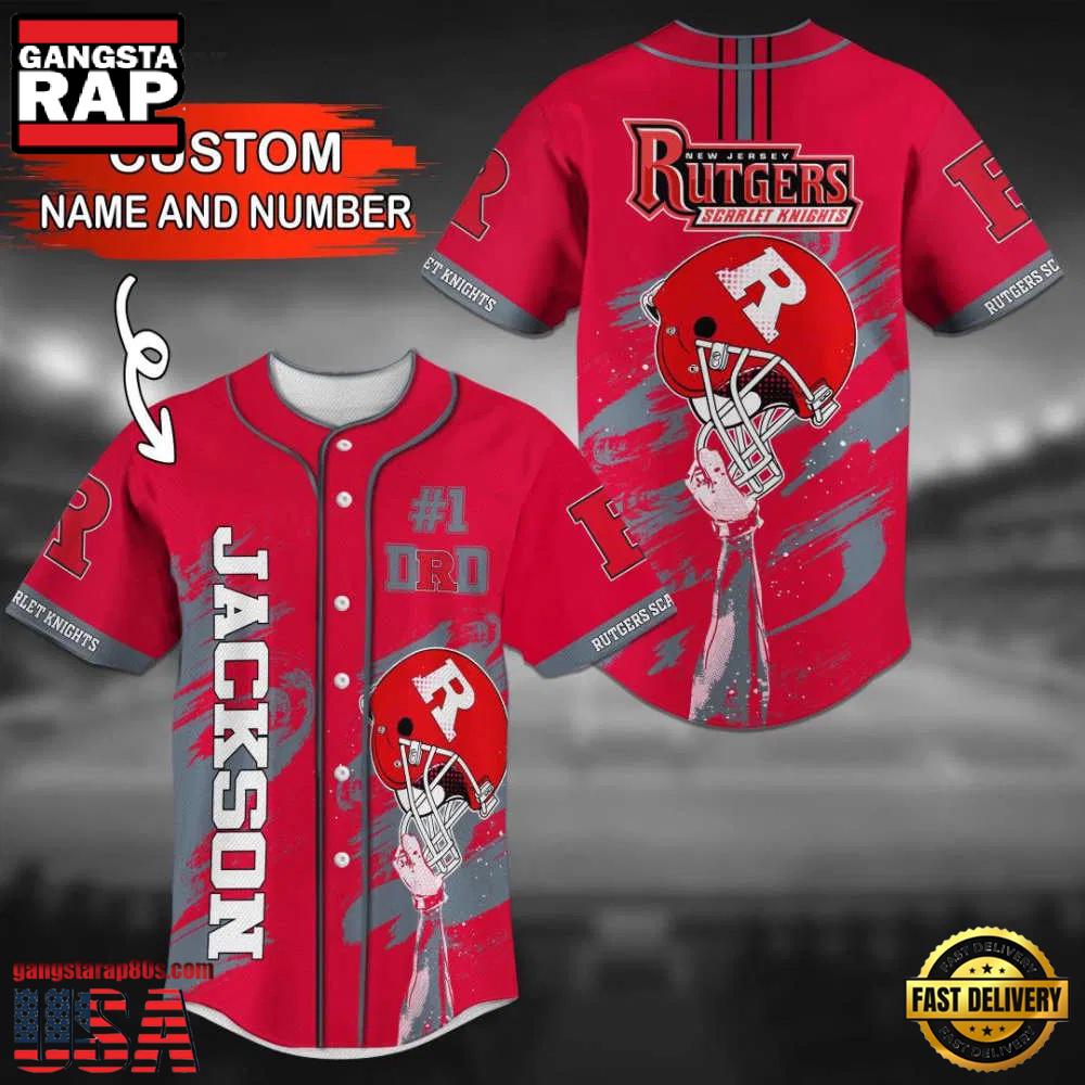 Personalized Rutgers Scarlet Knights Summer Baseball Jersey Shirt