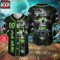 Custom Name And Number Seattle Seahawks NFL Team Skull Baseball Jersey Shirt