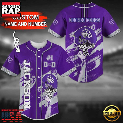 Personalized TCU Horned Frogs Summer Baseball Jersey Shirt