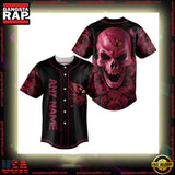 NFL Custom Name Arizona Cardinals Football Skull Baseball Jersey Shirt