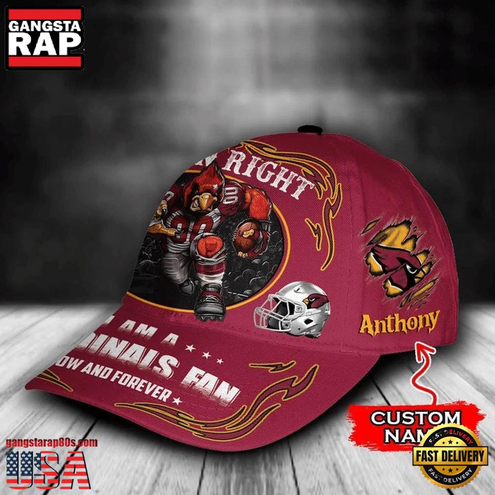 NFL Custom Name Arizona Cardinals Mascot Damn Right Football Team Baseball Cap
