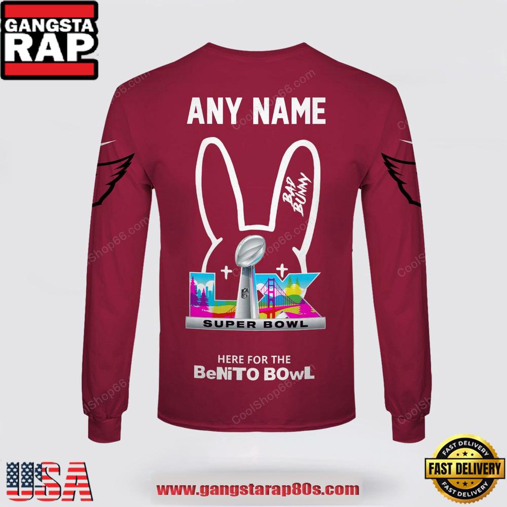 NFL Arizona Cardinals x Bad Bunny Super Bowl 2026 Special Edition Custom Sweatshirt