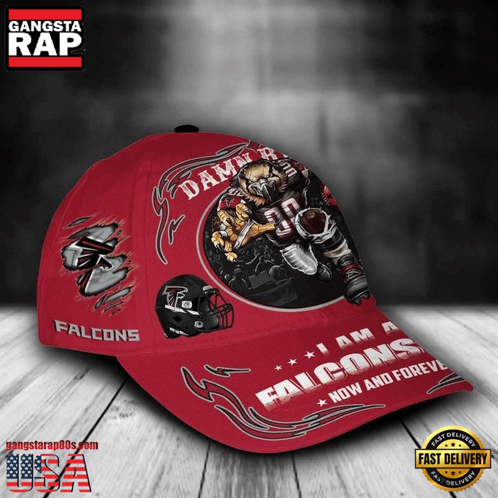 NFL Custom Name Atlanta Falcons Mascot Damn Right Football Team Baseball Cap