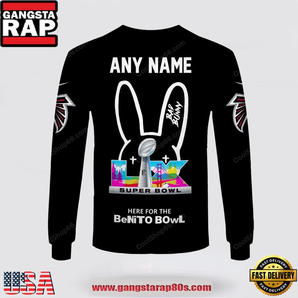 NFL Atlanta Falcons x Bad Bunny Super Bowl 2026 Special Edition Custom Sweatshirt