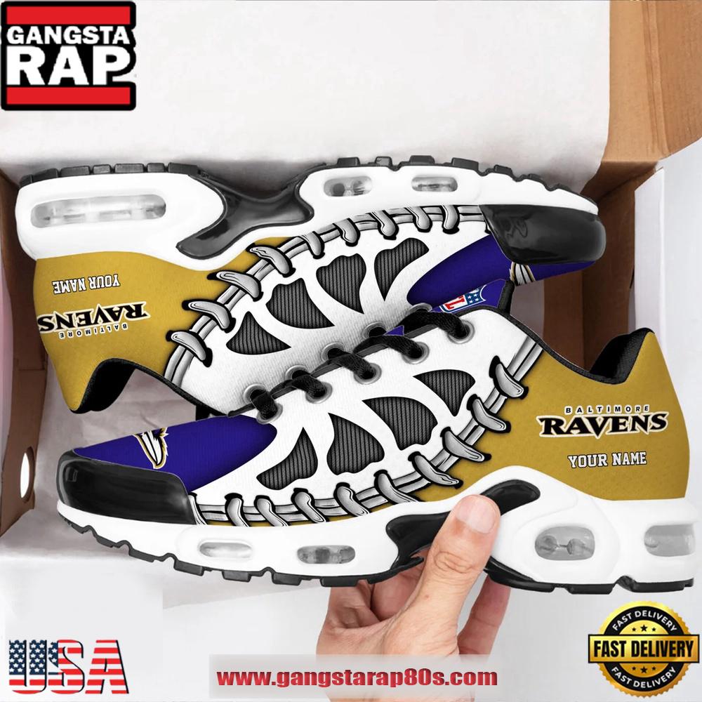 NFL Baltimore Ravens Unique Design 2026 Custom Air Max Plus Shoes Running Sneakers