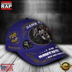 NFL Custom Name Baltimore Ravens Mascot Damn Right Football Team Baseball Cap