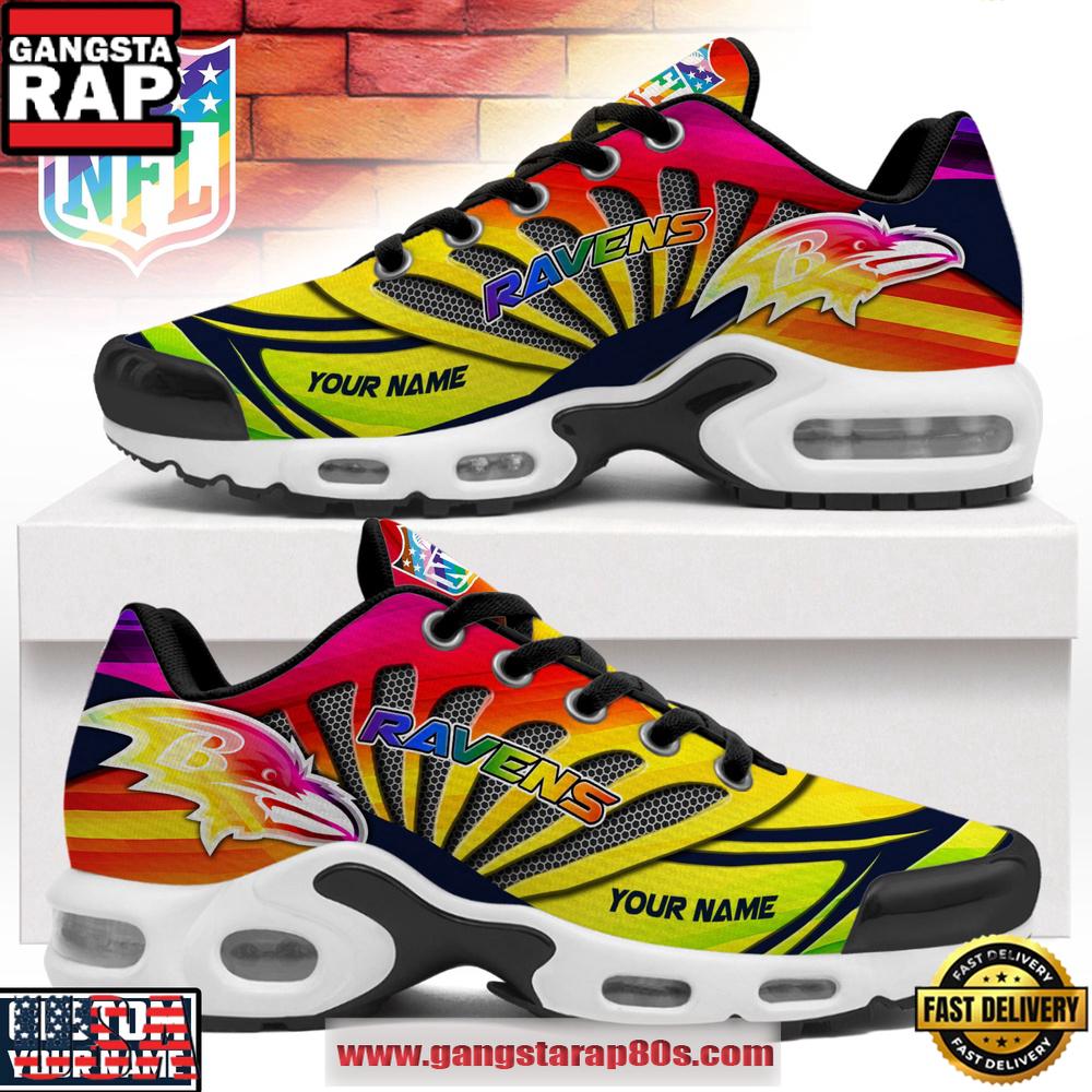 Baltimore Ravens NFL Pride Month 2026 Custom Air Max Plus Shoes Running Sneakers