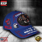 NFL Custom Name Buffalo Bills Mascot Damn Right Football Team Baseball Cap