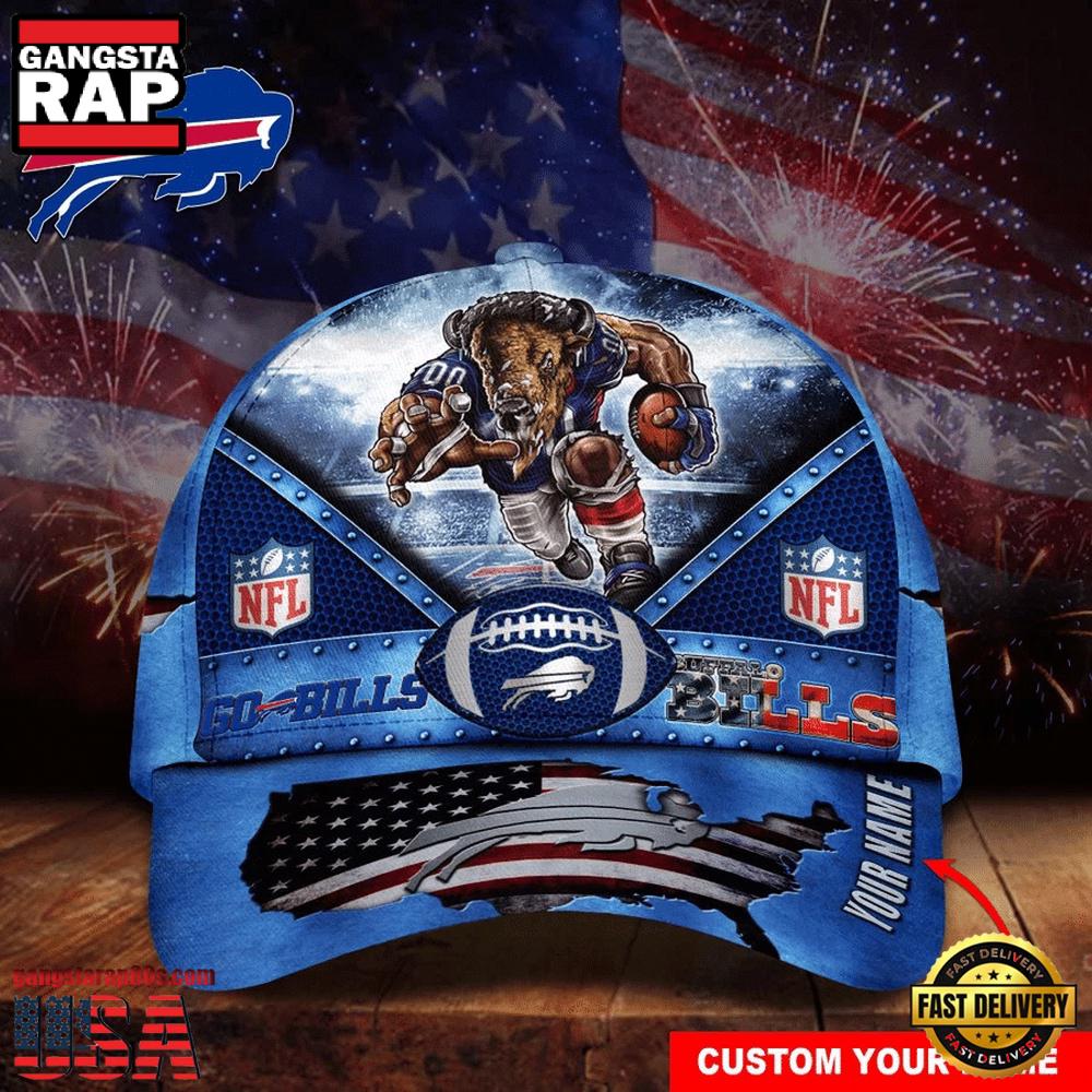 NFL Custom Name Buffalo Bills Super Bowl LIX 2025 Baseball Cap