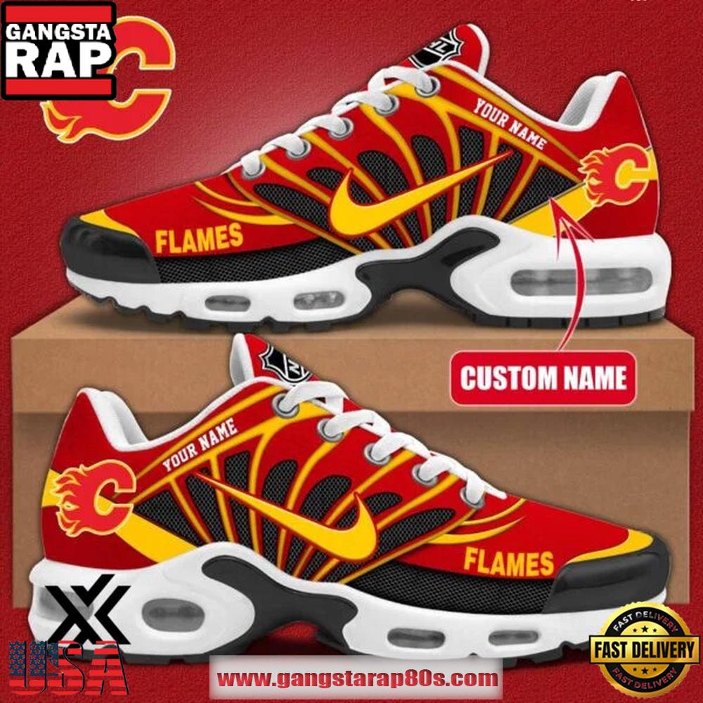 Calgary Flames NHL New 2026 Version Custom Air Max Plus Shoes Running Sneakers