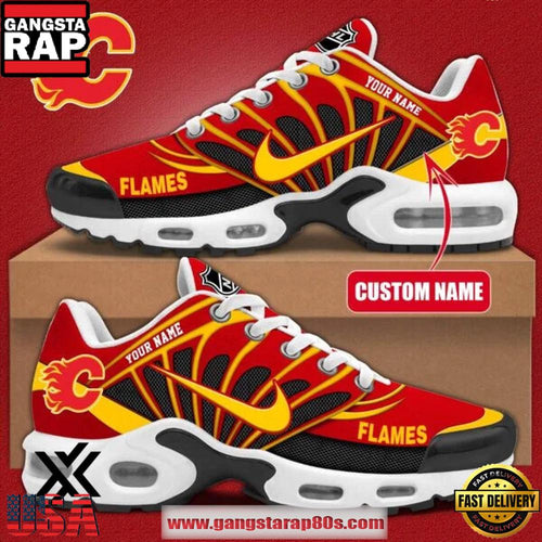 Calgary Flames NHL New 2026 Version Custom Air Max Plus Shoes Running Sneakers