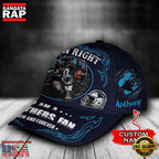 NFL Custom Name Carolina Panthers Mascot Damn Right Football Team Baseball Cap