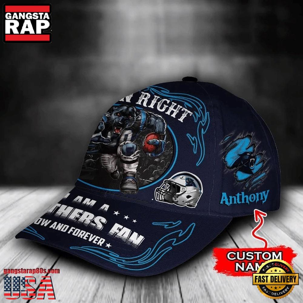 NFL Custom Name Carolina Panthers Mascot Damn Right Football Team Baseball Cap