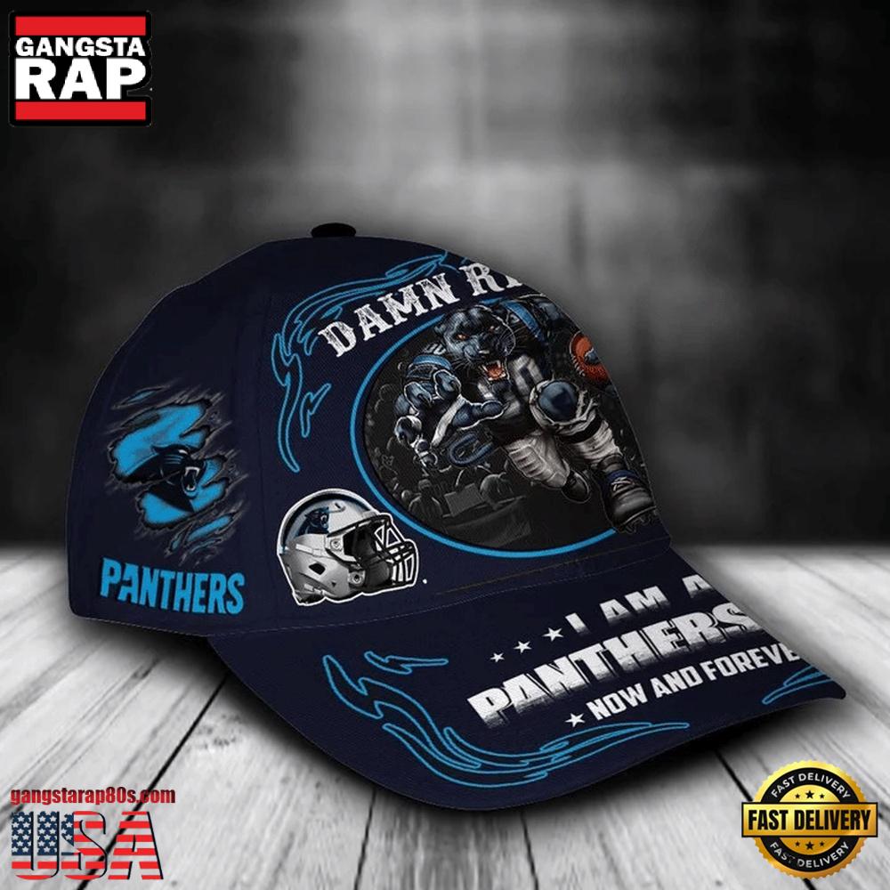 NFL Custom Name Carolina Panthers Mascot Damn Right Football Team Baseball Cap